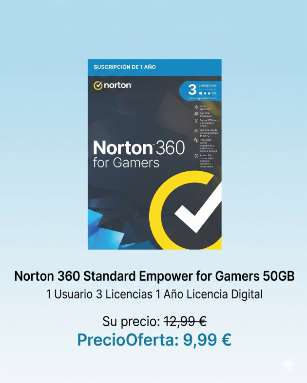 Norton 360 Standard Empower for Gamers 50GB
